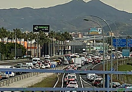 Traffic jams in Malaga on Thursday morning.