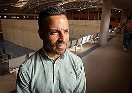 Jorge Báez in an interview with SUR, right before playing in a friendly football match at Malaga University.