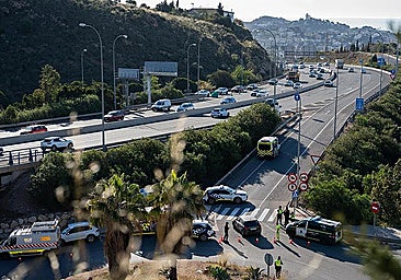 Photo of the location of the accident in Malaga on Wednesday morning.