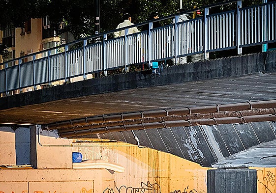 The bridges over the Guadalmedina riverbed are a shelter for the homeless in Malaga.
