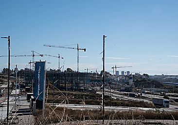 Construction work at the Distrito Zeta development in Malaga city, which will create 3,400 homes.