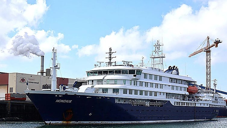 The MV Hondius cruise ship.
