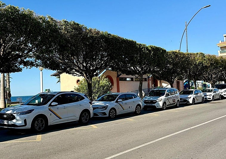Taxi rank in Rincón de la Victoria.