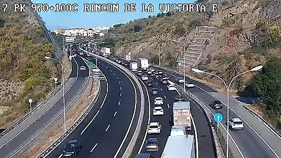 New accident on A-7 motorway in Rincón de la Victoria complicates Monday morning rush hour
