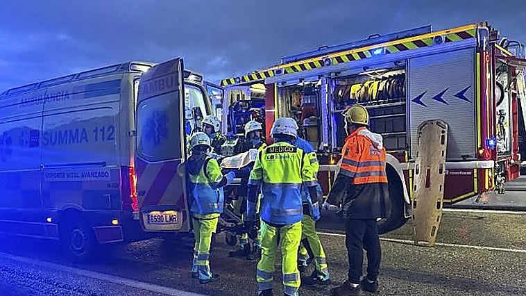 Madrid bin lorry driver dies in vehicle fire after road accident on A-3 motorway