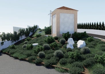 Digital image of the future Japanese-style garden in Alfarnate.