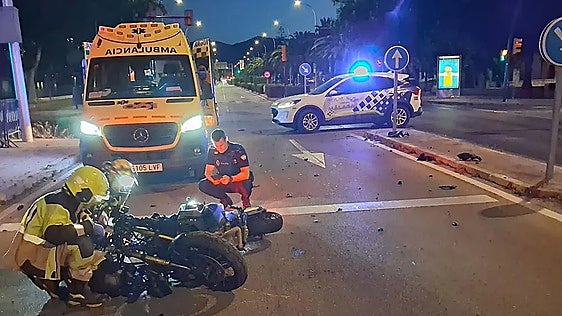 Malaga 112: motorcyclist dies in serious road accident near La Rosaleda stadium