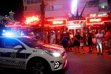 Archive image of police in Benidorm