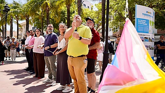 The unveiling of the new design of the rainbow flag took place on Thursday.