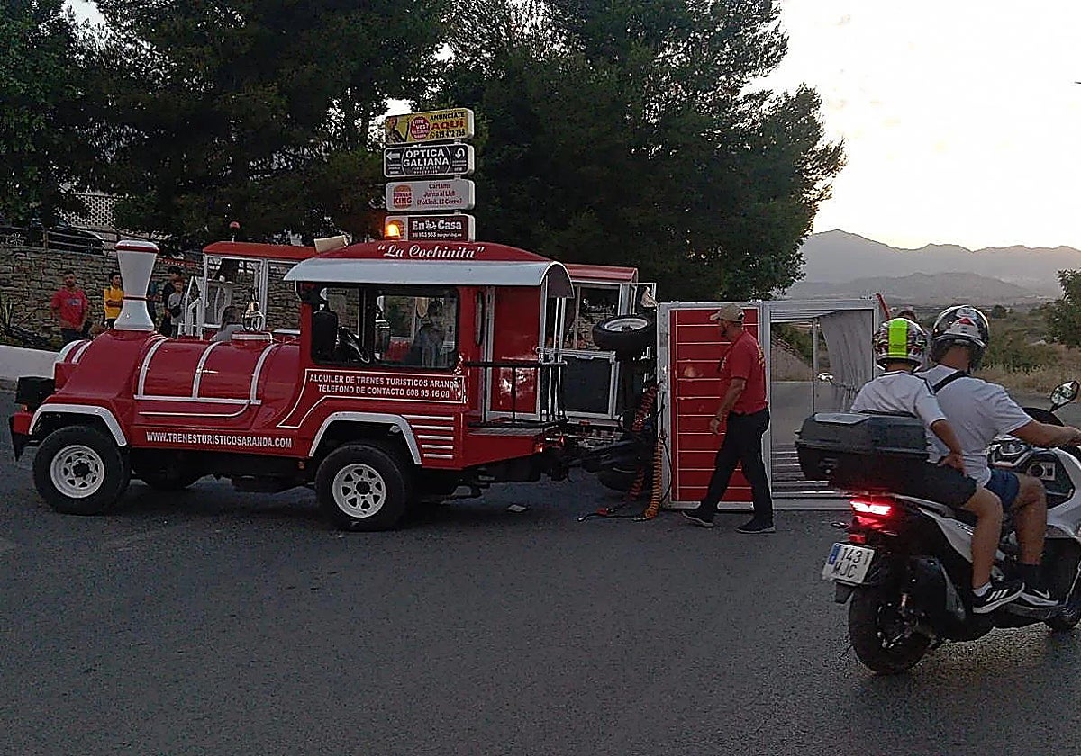 Land train overturns in Malaga town injuring 17 people