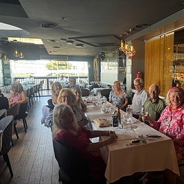 Guests enjoy the end of season lunch.