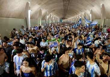 A historic celebration for Malaga CF's promotion