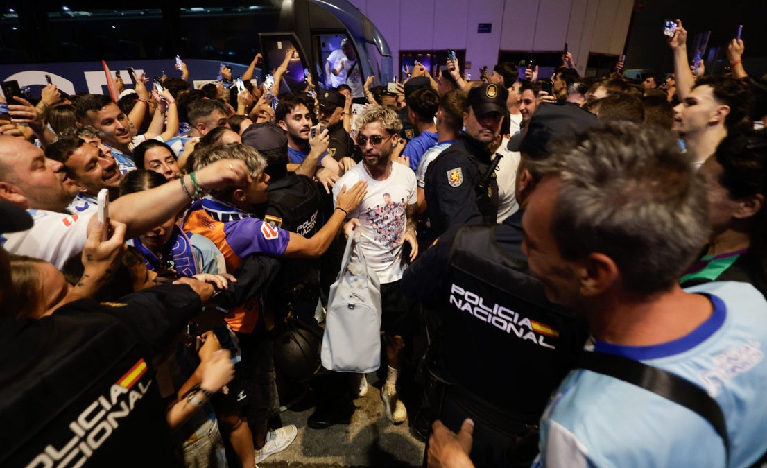 Malaga fans celebrate on promotion night