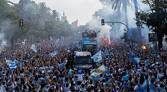 Malaga CF's promotion open-top tour - in pictures