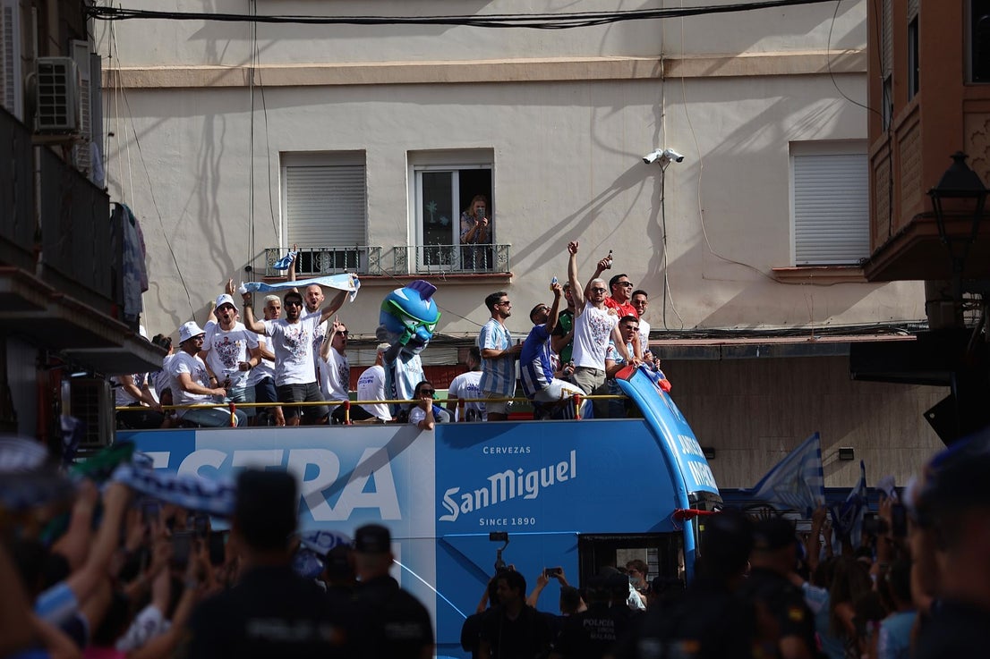 Malaga CF's promotion open-top tour - in pictures