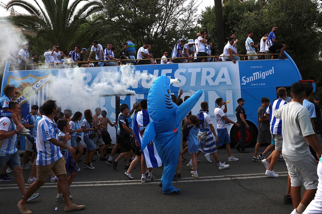 Malaga CF's promotion open-top tour - in pictures