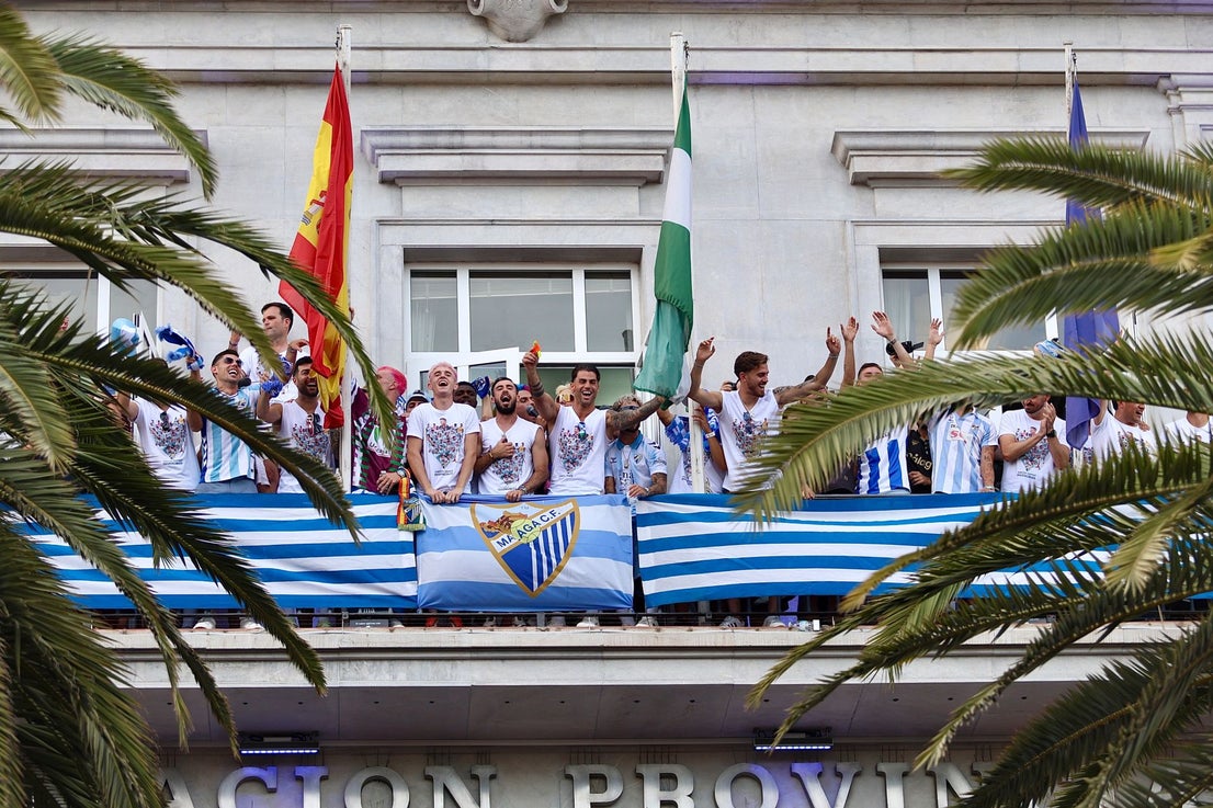 Malaga CF's promotion open-top tour - in pictures