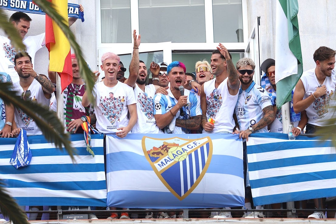 Malaga CF's promotion open-top tour - in pictures