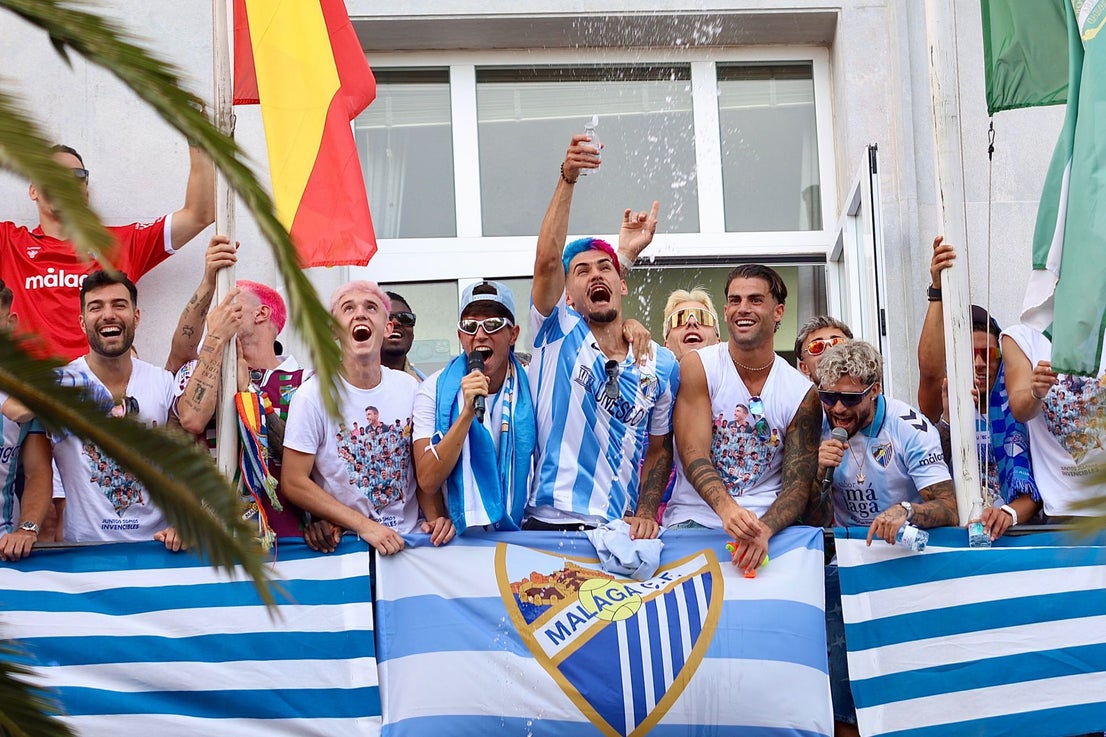 Malaga CF's promotion open-top tour - in pictures