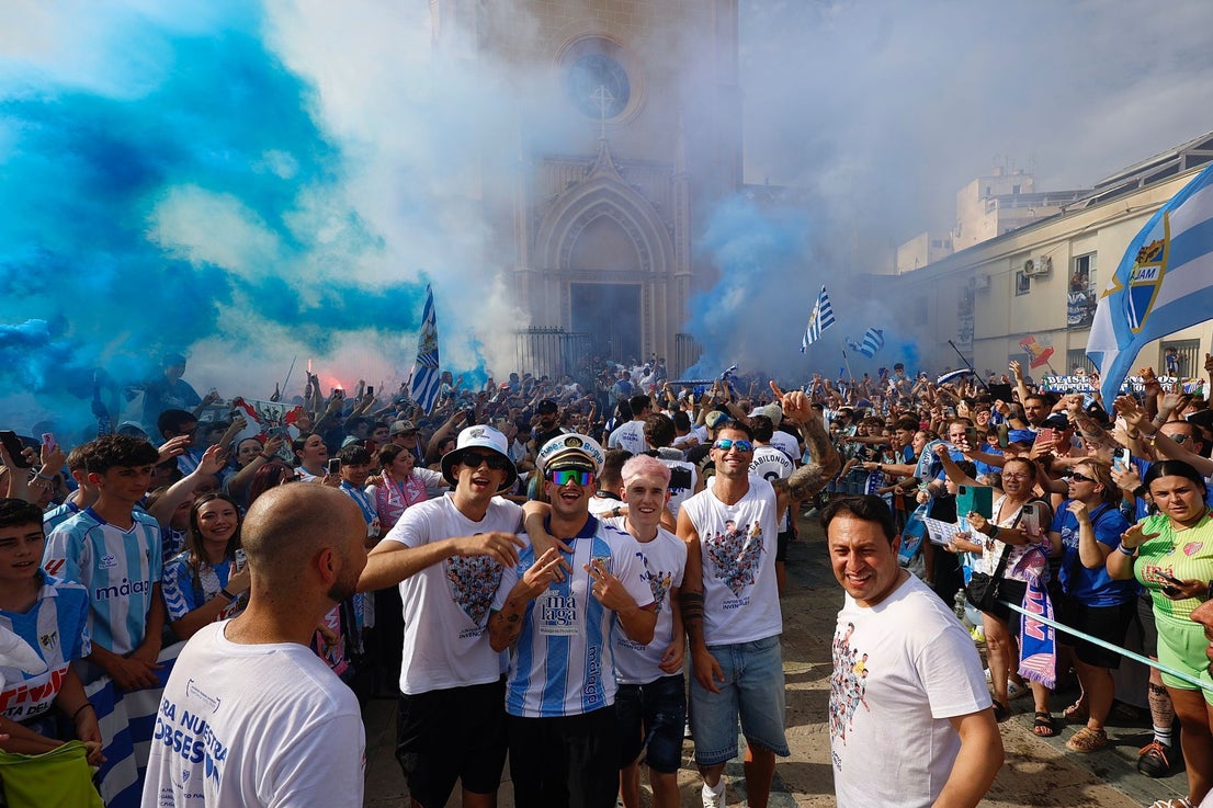 Malaga CF's promotion open-top tour - in pictures