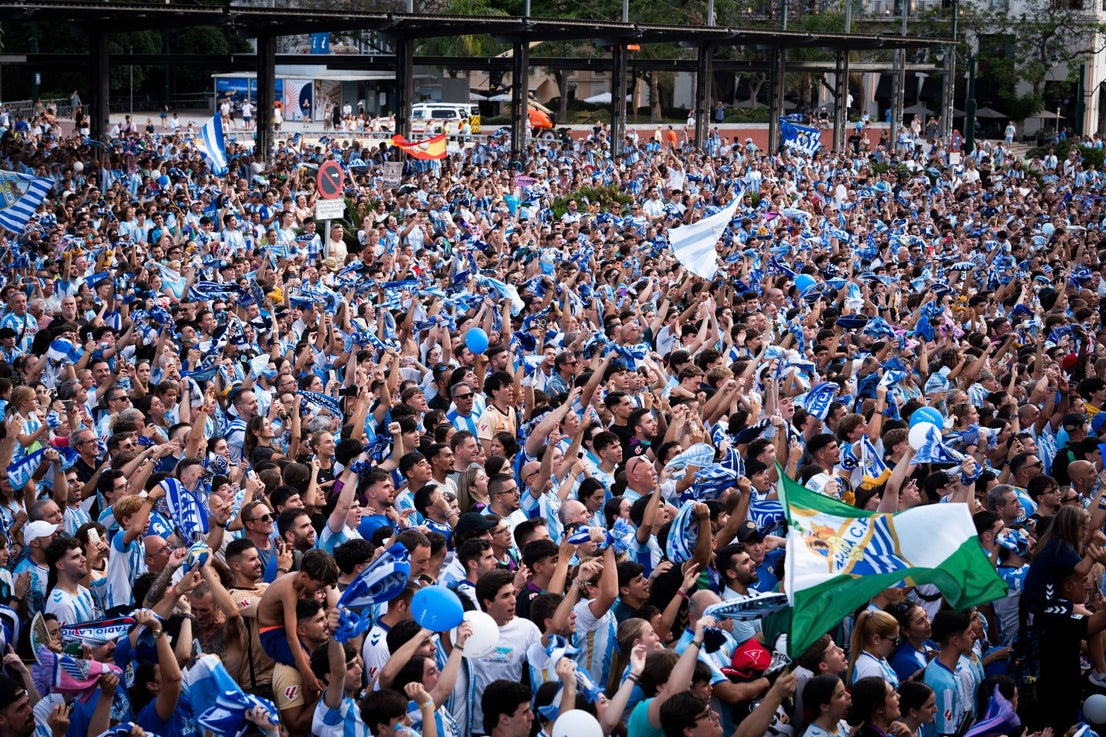 Malaga CF's promotion open-top tour - in pictures