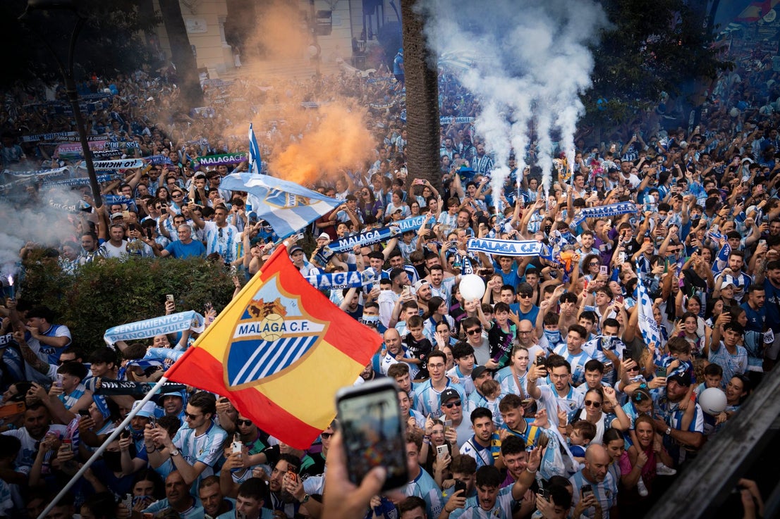 Malaga CF's promotion open-top tour - in pictures