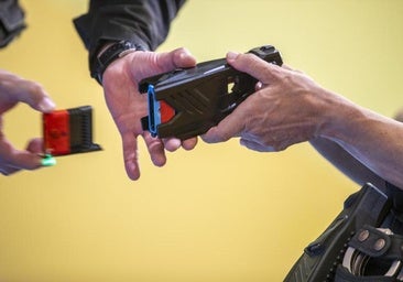 File photo of a training session on the use of Tasers for local police officers.