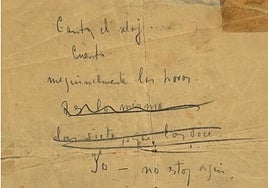 Detail of the document owned by Poveda.