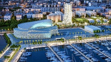 A visualisation of the future music auditorium to be built in the San Andrés marina in Malaga.