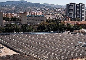 Malaga's Civil hospital temporary car park remains closed despite finished construction