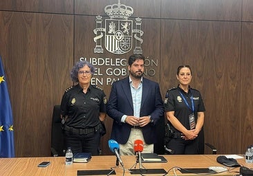 The central government sub-delegation in Palencia during the case press conference on Friday.