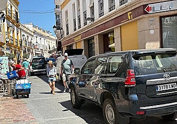 A Guardia Civil vehicle in Nerja at the end of May.