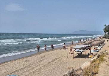 Los Monteros beach, one of those affected.