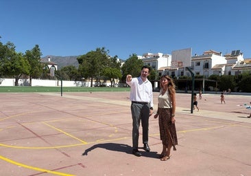 Mayor Ana Mata at one of the schools.