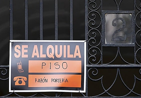 Advert for a rented flat in Spain.