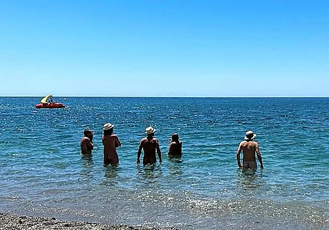 Regular visitors bathe naked