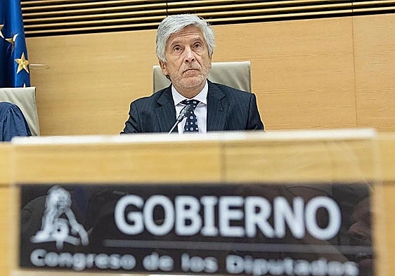 Spanish Interior Minister Marlaska in Parliament on 28 August.
