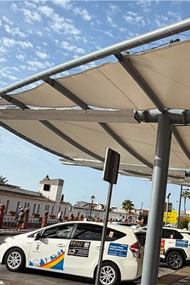 The refurbished taxi rank in Benalmádena Pueblo.