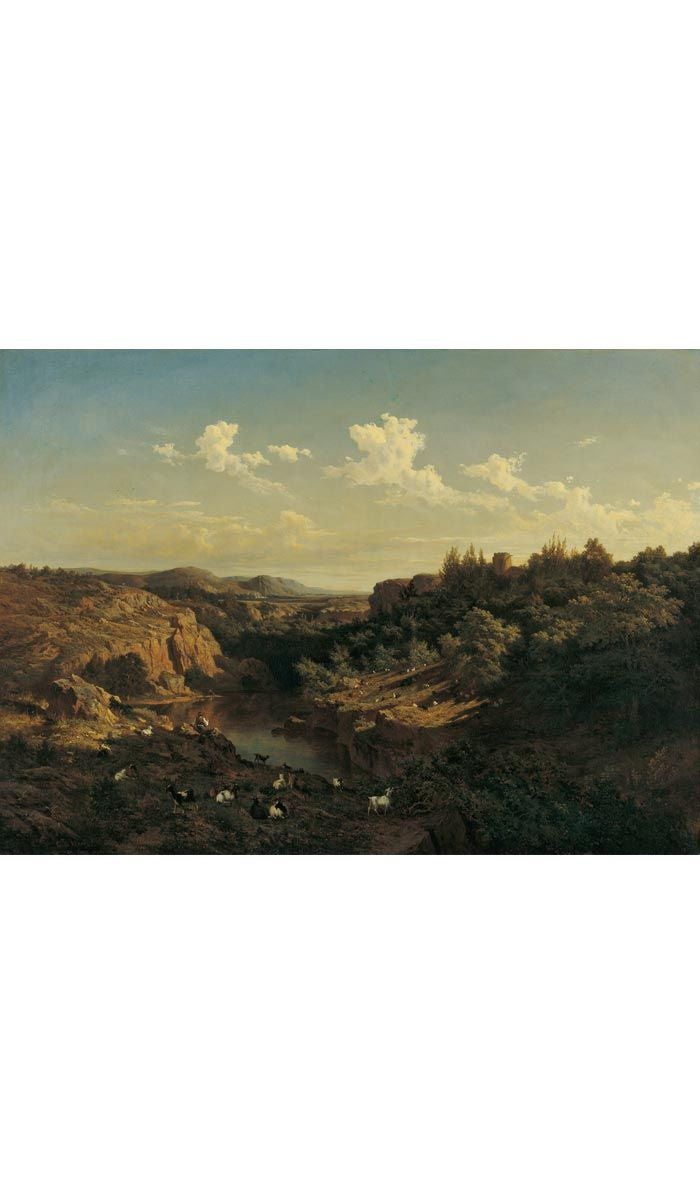 Vista Tomada en las Cercanías del Monasterio de Piedra by Carlos de Haes 1856.