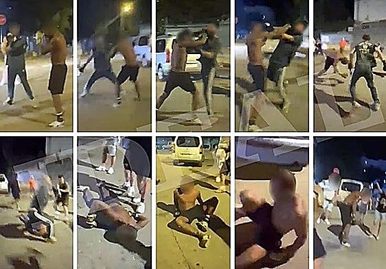 Footage of the brawl in Granada that cost one person their life.