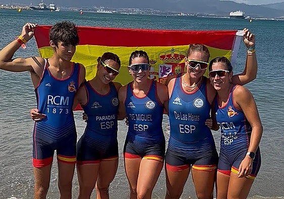 The women's coxed four.
