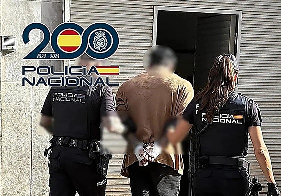 A photo of one of the individuals detained by the National Police in Benidorm.