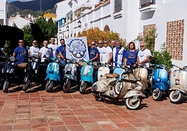 Some members of the Vespa Club Malaga.