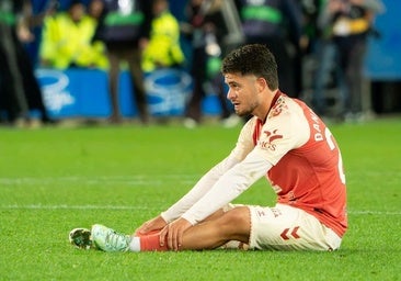 Malaga's Dani Lorenzo at full time.