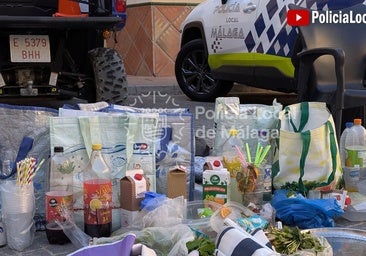 Items seized by officers during an operation in the Malagueta area of Malaga city.