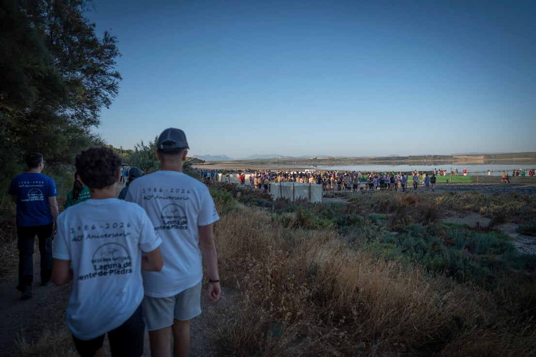 Fuente de Piedra community joins effort to ring 600 flamingo chicks