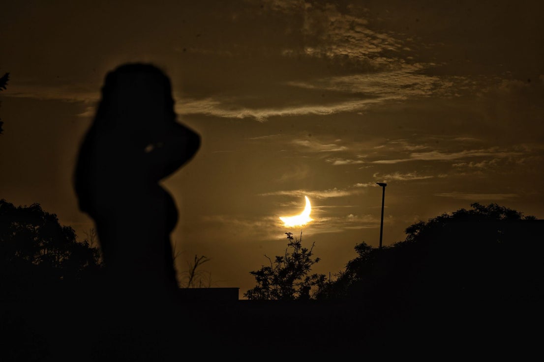 The eclipse, as seen from different viewing points in Malaga province