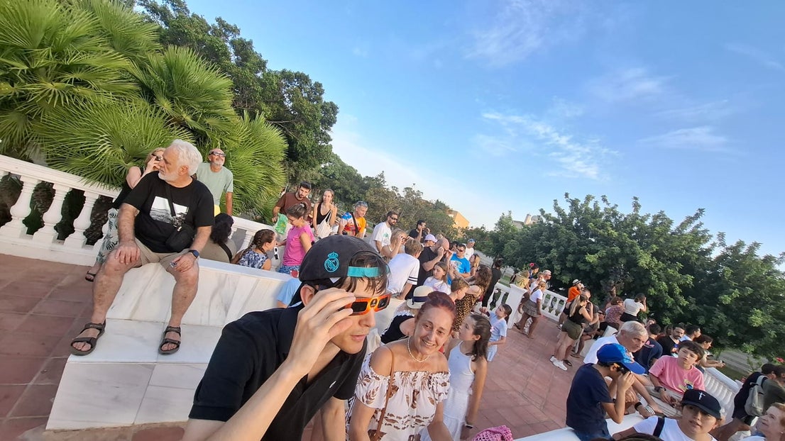 The eclipse, as seen from different viewing points in Malaga province