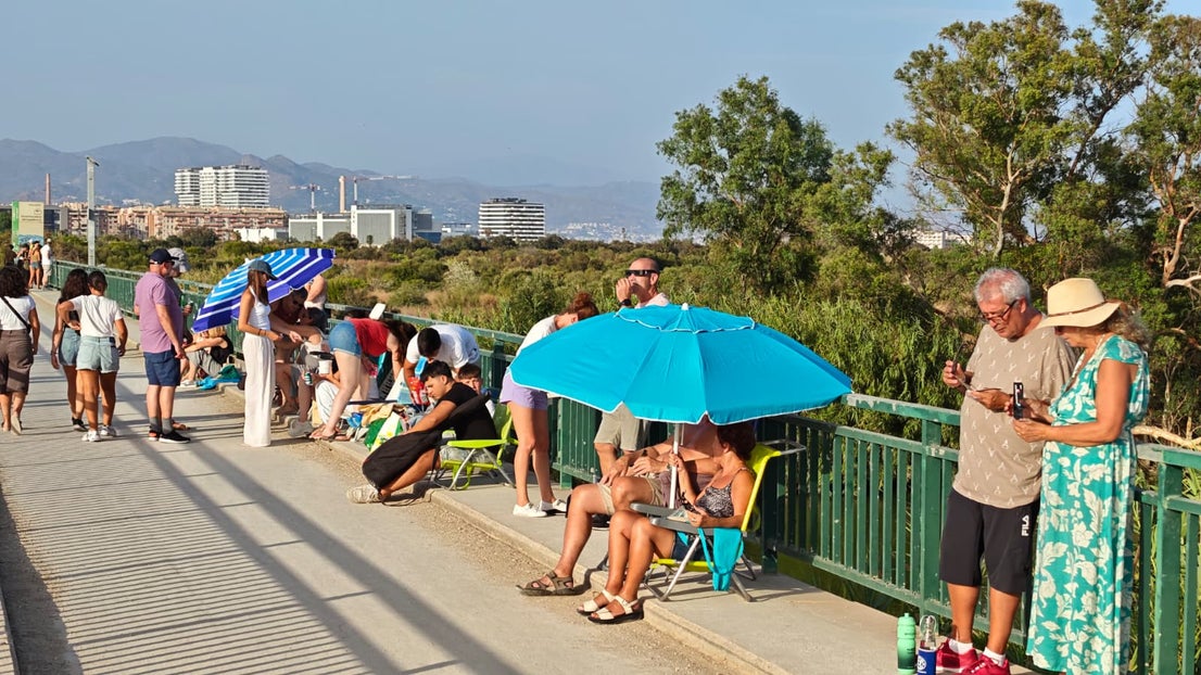The eclipse, as seen from different viewing points in Malaga province