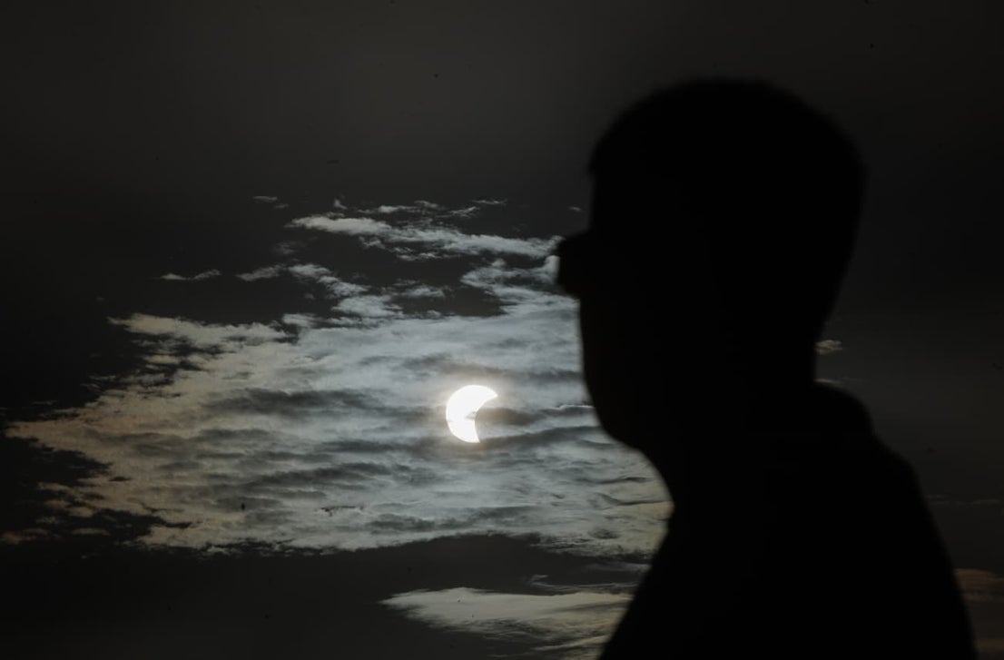 The eclipse, as seen from different viewing points in Malaga province